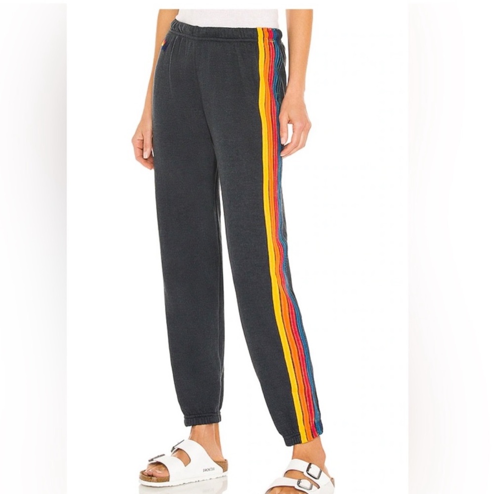 Aviator Nation 5 Stripe Sweatpants Joggers Track Pant